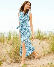 NWT Lilly Pulitzer Clarajane Stretch Maxi Shift Dress Bellevue Blue All Size !