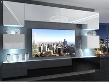 Wohnwand Schrankwand IMPERIA I 300 cm viele Farbkombinationen hochglanz matt