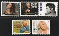 Canada - 2766i-2770i - Canadian Country Artists - Die Cut to Shape - 2014