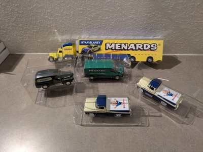 #ad Menards branded toy vehicles 2x pickups 2x cars 1x semi truck $29.99