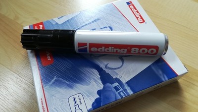 Edding 800 Permanentmarker Schwarz Stift Keil Spitze 4-12mm Nachfüllbarer