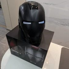 Black Iron Man 1:1 MK5 Mask Jarvis Deformable Voice Control Wearable Helmet Gift