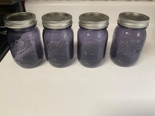 4 frascos de bolas púrpuras mejorados albañil 100 aniversario-de colección estilo frascos de pinta enlatados