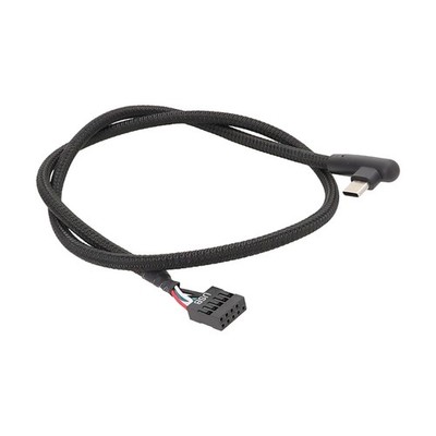 Efficient USB 9 Pin To Type C Extension Cable With Angled Plug Cord 50cm