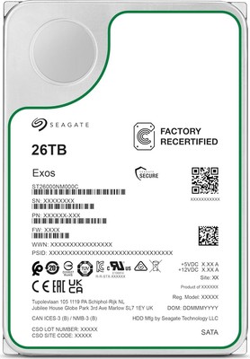 Seagate EXOS 26TB HDD 3.5 Zoll Festplatte SATA3 NAS Server Interne 24/7 7200rpm