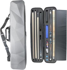 ABS Material Hard Pool Cue Case 2x3 for 1/2 One Size, Silver