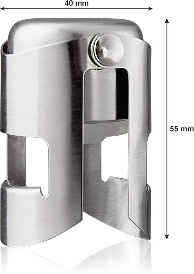 Tappo per Champagne - Acciaio Inox - Chiusura Sottovuoto per Bottiglie Di Champa - Immagine 3 di 4