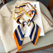 2025 New Fashion 70X70Cmprinted Women'S Scarf Pashmina Silk Scarf Square Shawl D