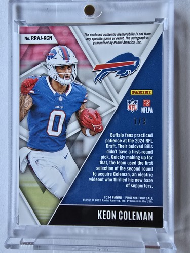 2022 Panini Keon Coleman Phoenix #RRAJ-KC Rising Rookie RPA 🔥 🔥 1/3 SSP - Bild 3 von 3