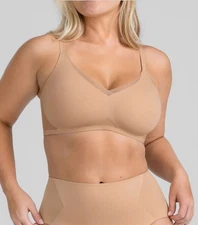 Honey Love CrossOver Wireless Bra Sand Size Large