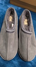 UGG Tasman Women s Gray Suede Sheepskin Lined Slip-On Slippers US 12