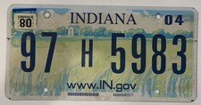 2004 Indiana  License Plate  97-H-5983 - Expired.