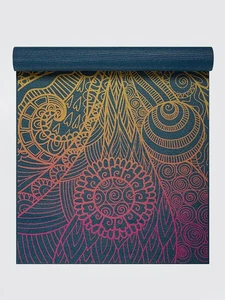 Gaiam Vivid Zest Yoga Mat 4mm Non-Slip Gym Exercise Fitness Workout Pilates Mat