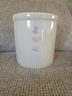 Red Wing Potteries Stoneware Three 3 Gallon 2" Wing Crock Clean Bright Minnesota
