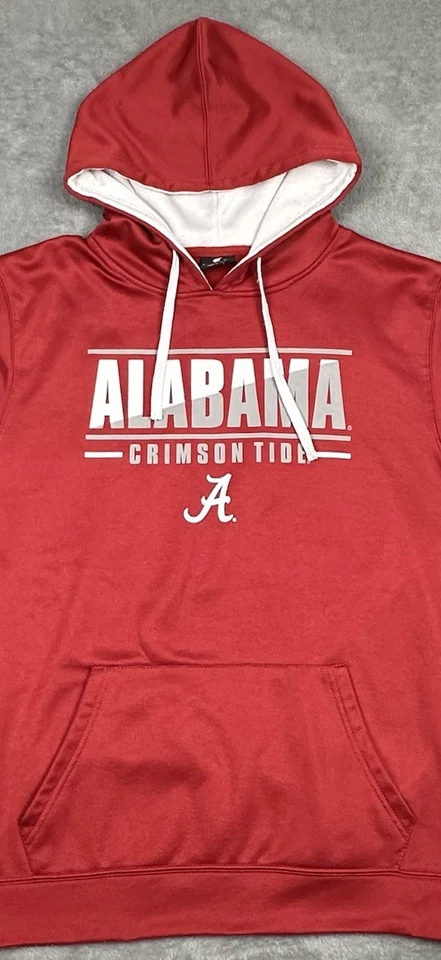 Colosseum Alabama Crimson Tide Hoodie Mens XL Red Pullover Pocket Fleece Lined - Image 2 of 4