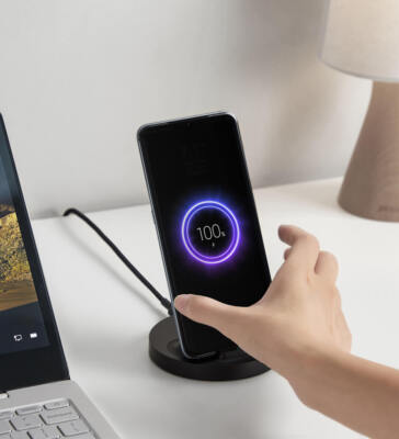 Xiaomi Mi 20W Wireless Charging Stand Induktives Ladegerät Schwarz WPC02ZM