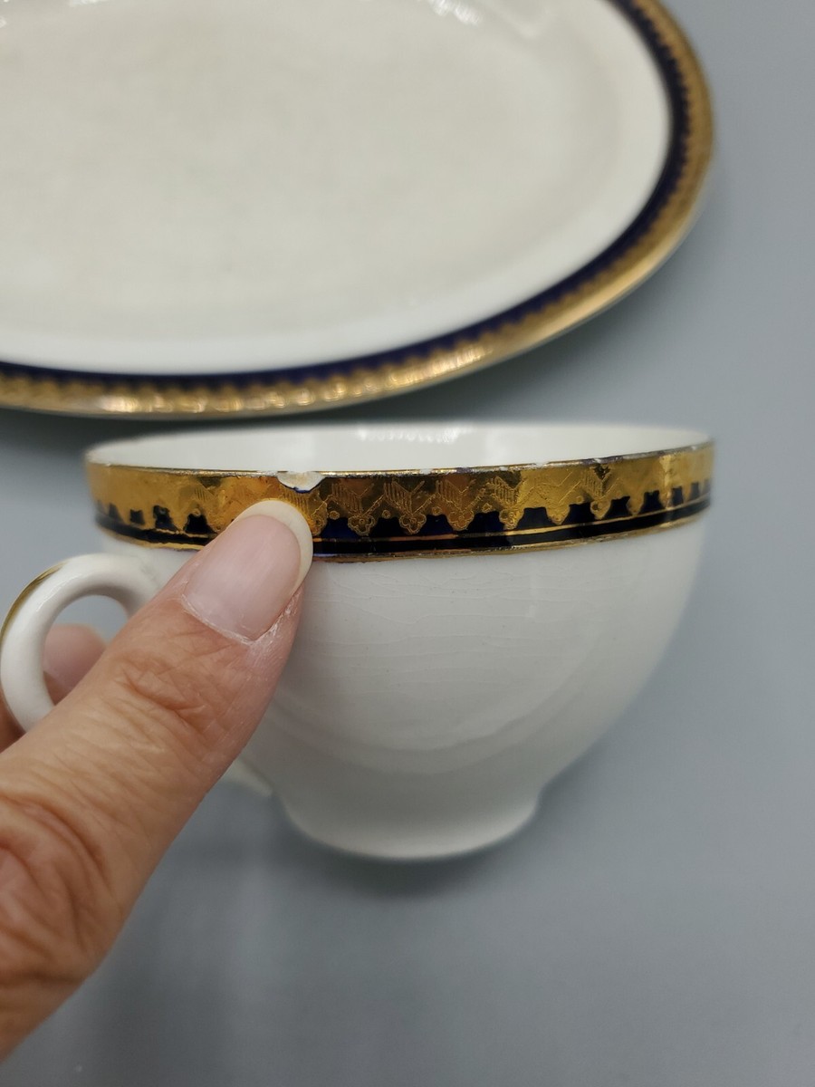 Set of 1920s Booths Silicon China England “Or Repousse” Butter
