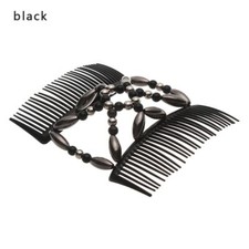 Stretch Handmade Double Comb Elastic Hairpin Magic Hair Comb Beaded Hair Clip