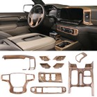 10pc For Chevy Silverado 22+ Center Console Steering Wheel Trim Cover Set Molded