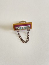 Vintage Polymer Clay Large Artisan Handmade Colorful Bold Unique Ring