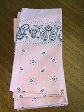 1950  s Men  s Deadstock Cowboy Calico Handkerchief Lot Of Five