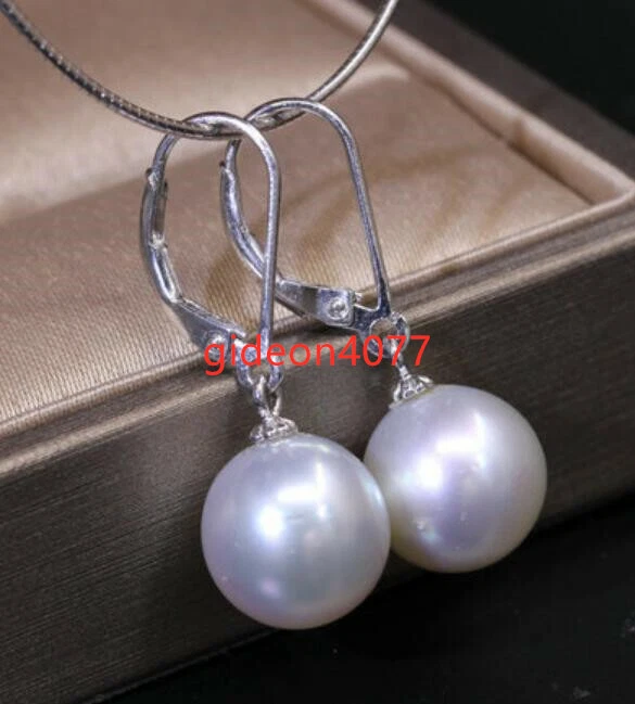 КРУГЛЫЙ AAA 7-8 ММ НАТУРАЛЬНЫЙ AKOYA БЕЛЫЙ КРУГЛЫЙ ЖЕМЧУГ ПОДВЕСКОЙ СЕРЬГИ 14K - Изображение 2 из 4