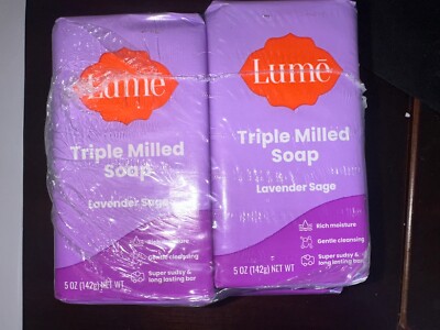 (4 pack) Lume Triple Milled Soap - Rich Moisture & Gentle  Lavender sage
