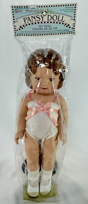 Vintage DAISY KINGDOM 18'' Pansy Doll Brown Molded Brown Eyes NIP 1998