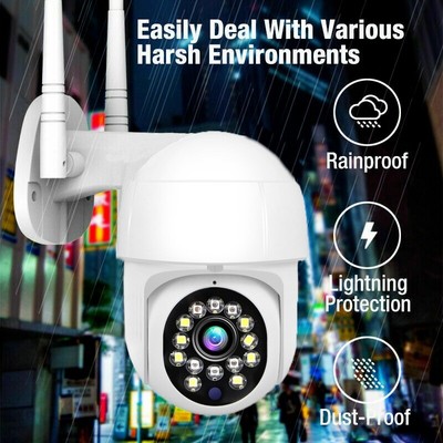 1080P 360 Wireless Camera CCTV HD PTZ Smart Home Security WIFI IP IR Outdoor Cam