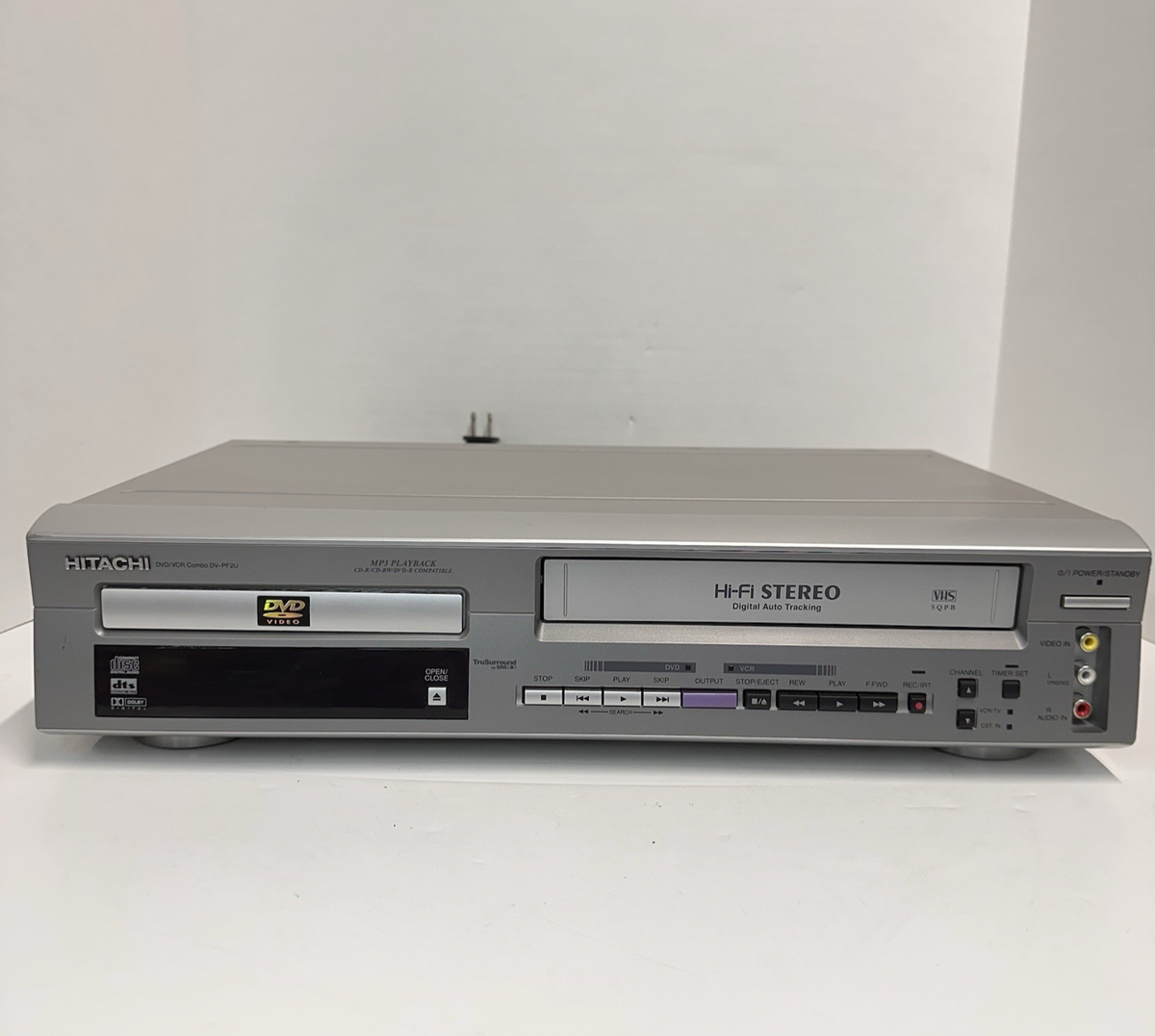 Hitachi DVD/VCR Combo Player DV-PF2U Serviced, No Remote, Hi-Fi