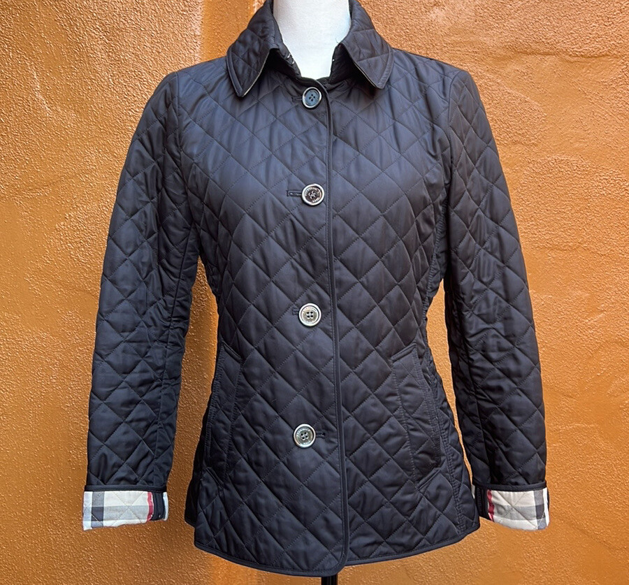 Authentic BURBERRY BRIT COPFORD Quilted Jacket Coat i… Gem
