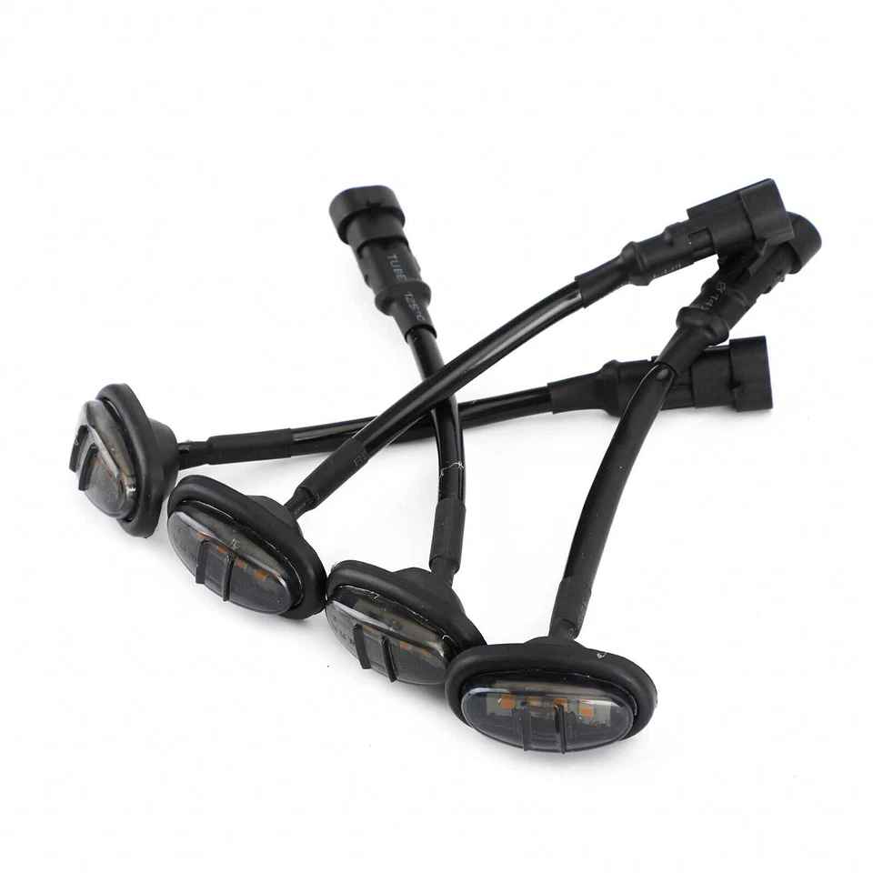 4Pcs Bapmic Black Wheel Fender Signal Led Light Fits Ford F-150 Raptor 17-19 - Imagem 3 de 4