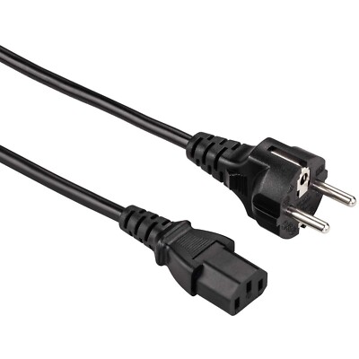 1,5m Kaltgeräte  Kabel Zuleitung Strom-Kabel 3-Pol Monitor PC Netzkabel
