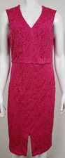 Bisou Bisou Womens Dress Size 10 Sleeveless Pink Abstract Cocktail Summer Spring