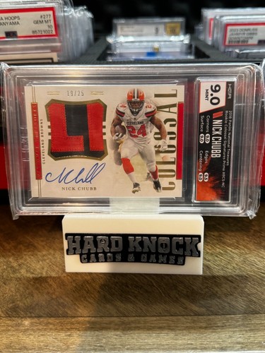 Nick Chubb 2018 National Treasures Rookie Colossal Signatures card