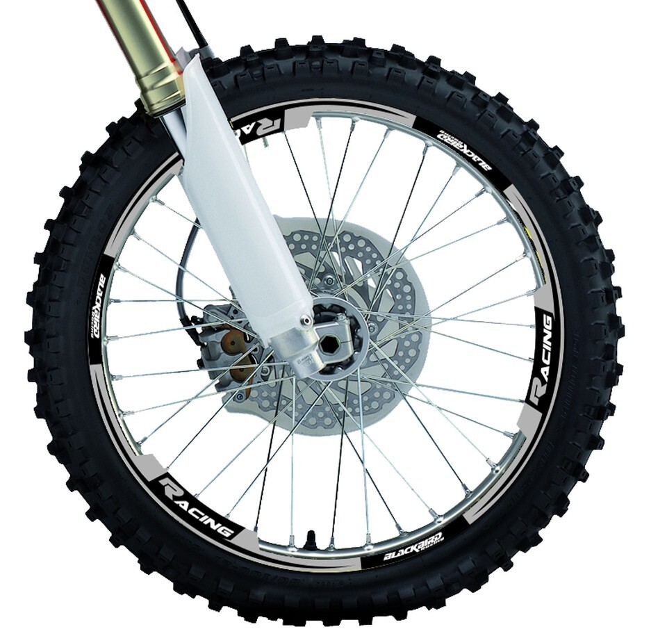 Autocollants de roue noirs de style Racing résistants aux intempéries et lavages