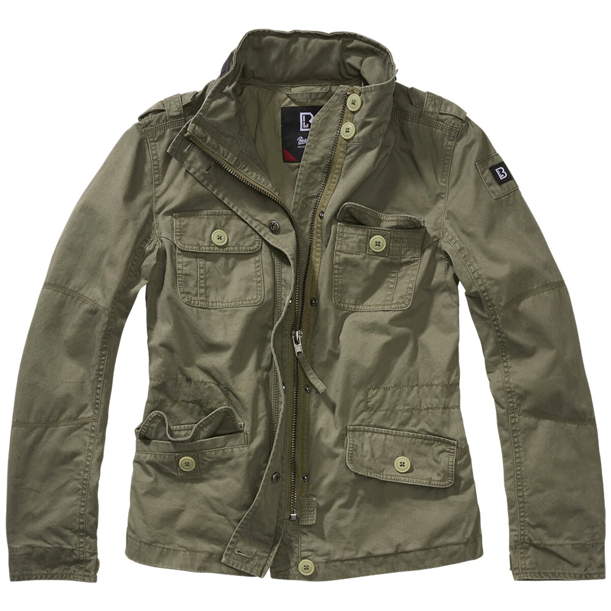 Brandit Ladies Britannia Field Jacket Warm Hiking Coat Womens Cotton Parka Olive
