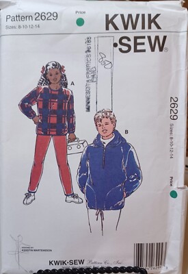 2629 Kwik Sew SEWING Pattern UNCUT boys girls 8-14 knit top leggings pants