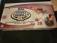 2014 Topps Pro Debut Factory Sealed Hobby Box 2 Autos 2 Mems