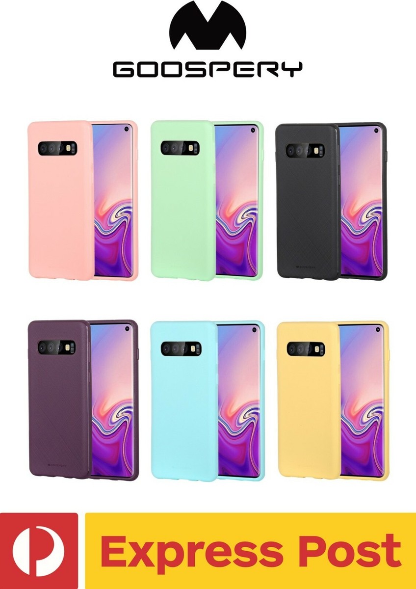 Samsung Galaxy S10 ShockProof Textured Back Case Mercury Goospery