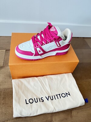 い*♪様 送料無料　Louis Vuitton スニーカー ホワイト/ピンク　3 BRAND NEW Louis Vuitton Trainer Low White Fuchsia LV 2 US 3 Virgil