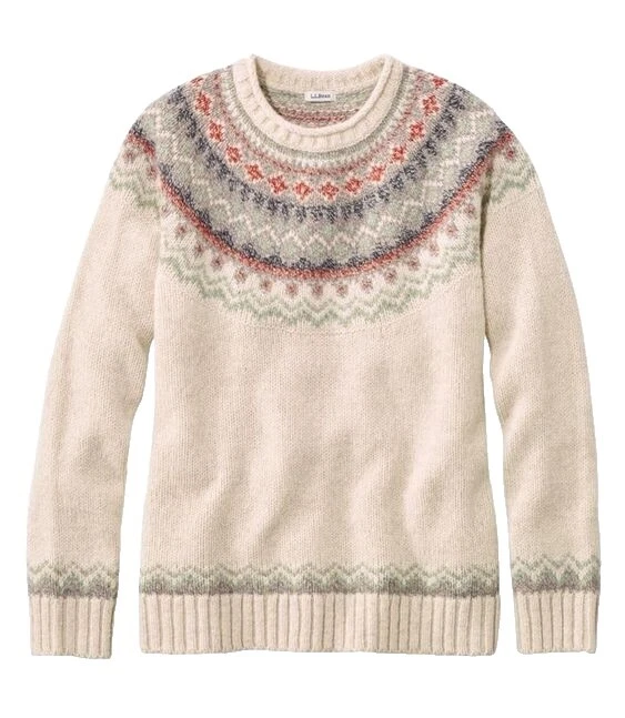 Suéteres de Lã L.L. Bean Branco para mulheres