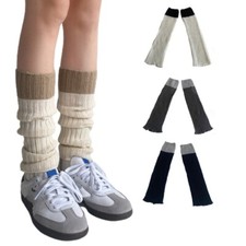 Campus Uniform Leg Warmers Autumn Winter Crochet Socks Knitted Foot Cover