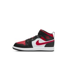 640734-079 Preschool Air Jordan Retro 1 Mid PS 'Fire Red'