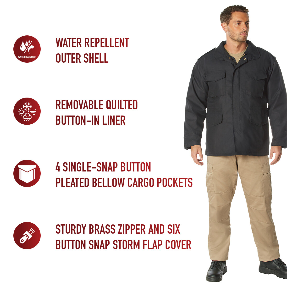 M-65 Field Jacket Army Tactical Field Combat M65 with Liner by