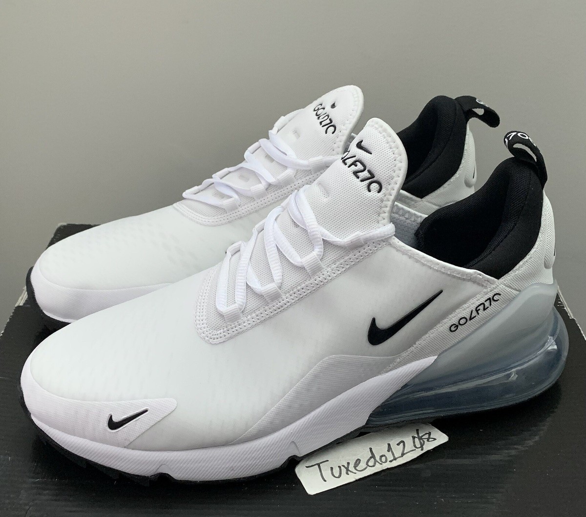 Size 13 - Nike Air Max 270 Golf Low White Black for sale online | eBay