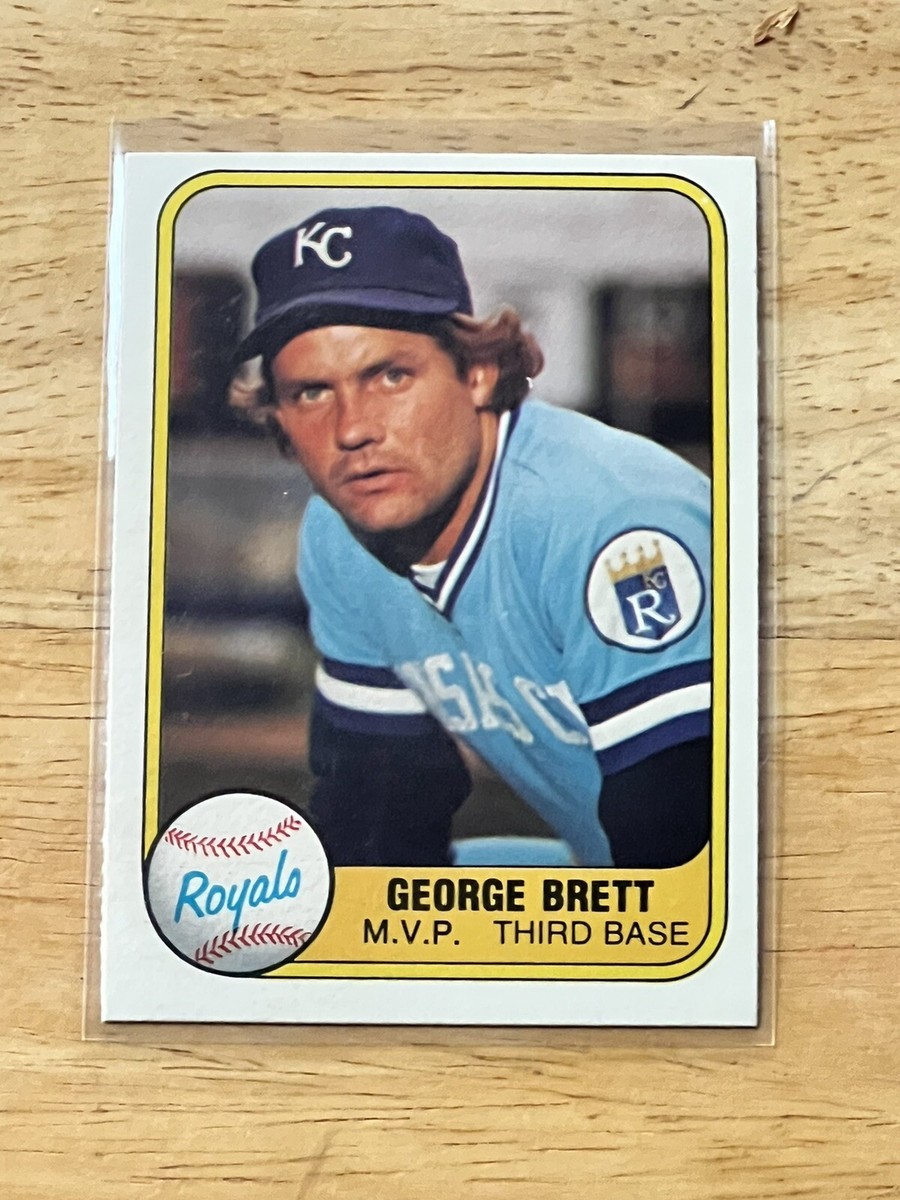 BASEBALL CARD 1981 FLEER ERROR CARD GEORGE BRETT HOF KANSAS CITY ROYALS