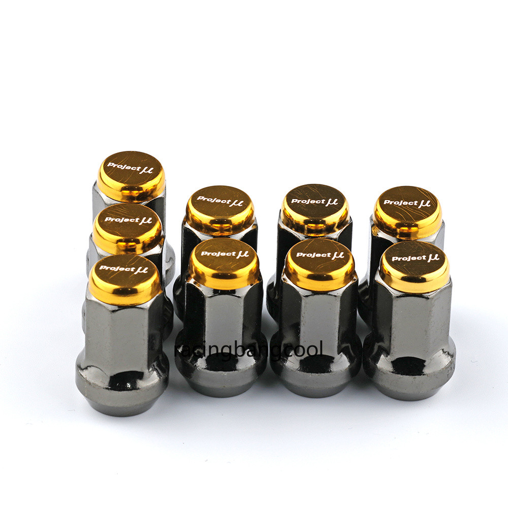 M12x1.25 Project MU Gold Composite SPEC Steel Wheel Lug Lock Nuts