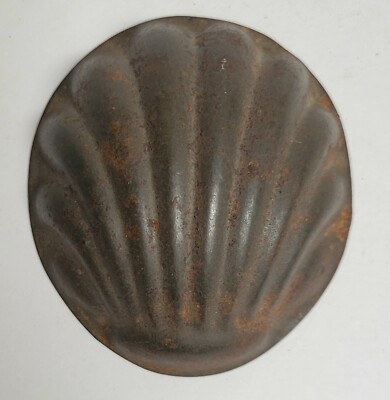 Antique SHELL MOTIF Chocolate Candy Metal Half Mold