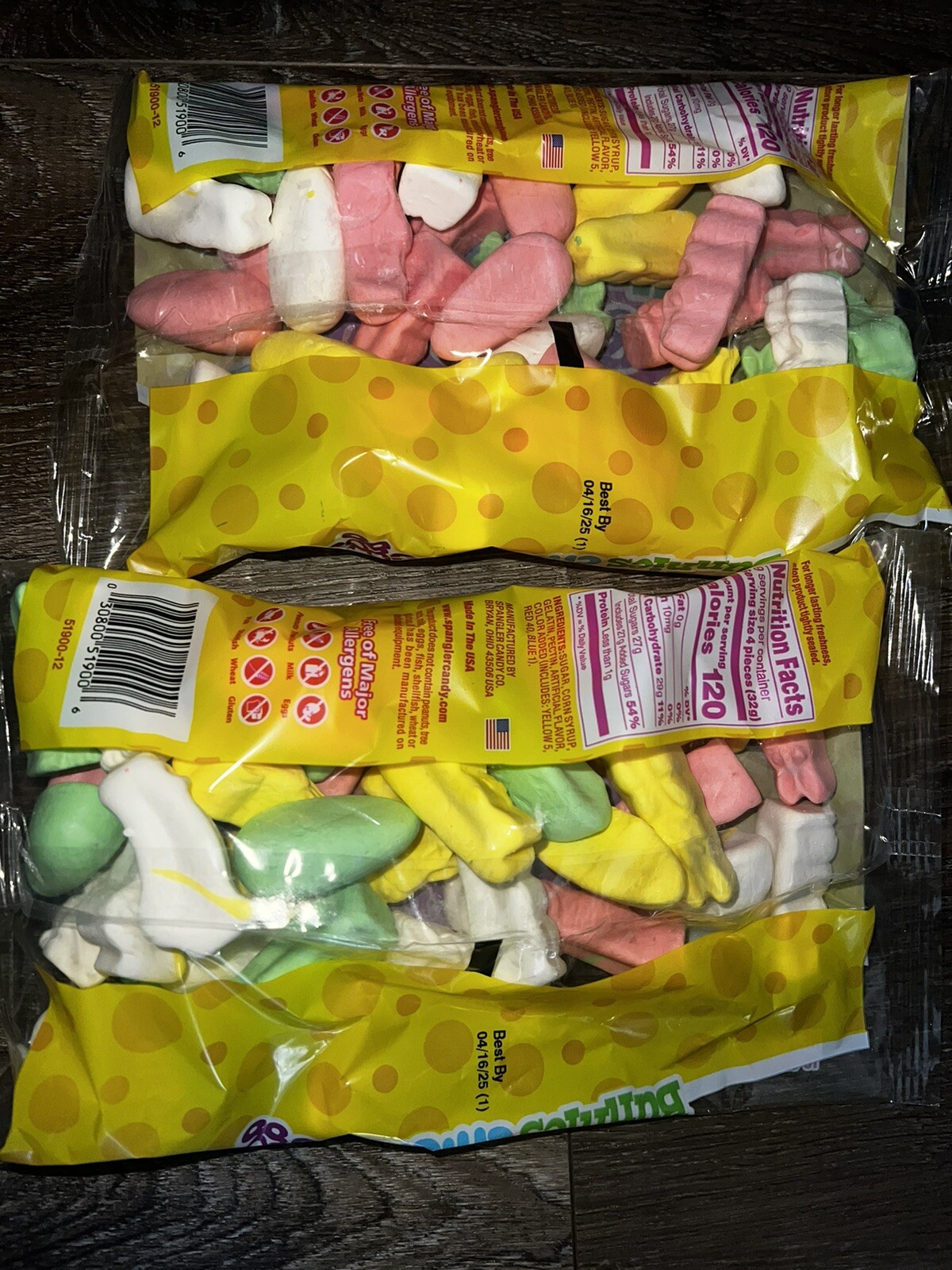 Bunnies Chicks Spangler Marshmallow Candy Easter 2Bags 10 oz